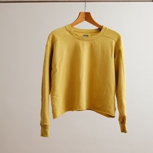 Aerie Yellow Chartreuse Cropped Sweater Medium
